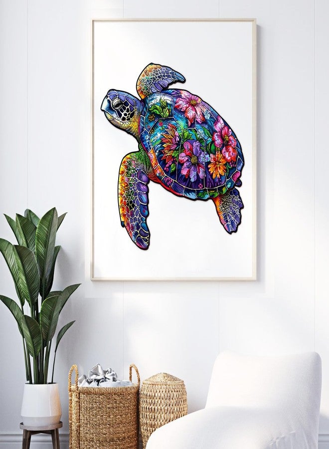 Foyucool Wooden Puzzles for Adults, About 150 Pieces Unique Puzzles for Adults, Irregular Animal Shaped Wooden Jigsaw Puzzles, Creative Gift,11.1 x 5.5 inch, Turtle - Image 5